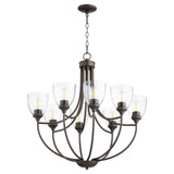 Enclave 8 Light Large Chandelier by Quorum - 6059-8