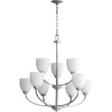 Reyes 9 Light Large 2 Tier Chandelier by Quorum 6060-9-86 - 6060-9