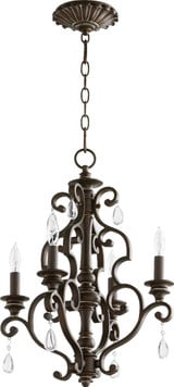 San Miguel 4 Light Small Chandelier by Quorum - 6073-4