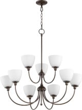 Celeste 9 Light Large 2 Tier Chandelier by Quorum - 6109-9