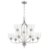 Jardin 9 Light Large 2 Tier Chandelier by Quorum - 6127-9
