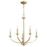 Reyes 5 Light Medium Chandelier by Quorum 6160-5-80 - 6160-5
