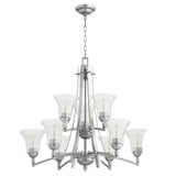 Aspen 9 Light Large 2 Tier Chandelier by Quorum - 6177-9
