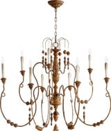 Salento 9 Light Oversized 2 Tier Chandelier by Quorum - 6206-9