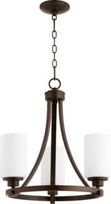 Lancaster 3 Light Small Chandelier by Quorum - 6207-3