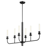 Sheridan 6 Light Candle Style Linear Chandelier by Quorum - 622-6