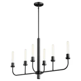 Sheridan 6 Light Candle Style Linear Chandelier by Quorum - 622-6
