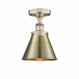 Appalachian 1 Light 8 Inch Wide Brass Semi Flush Mount by Innovations - 616-1F-M13