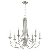 Brooks 8 Light Large Chandelier by Quorum 6250-8-86 - 6250-8