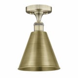 Edison Cone 1 Light 8 Inch Wide Semi Flush Mount by Innovations - 616-1F-MBC-8