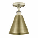 Edison Cone 1 Light 8 Inch Wide Semi Flush Mount by Innovations - 616-1F-MBC-8