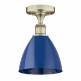 Plymouth Dome 1 Light 7.5 Inch Wide Brass Semi Flush Mount by Innovations - 616-1F-PLYM-75