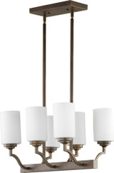 Atwood 6 Light Mini Island Chandelier by Quorum - 6596-6