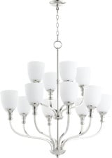 Richmond 12 Light Large 2 Tier Chandelier by Quorum - 6811-12