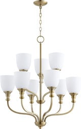 Richmond 9 Light Medium 2 Tier Chandelier by Quorum - 6811-9