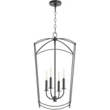 Mantle 4 Light Small Foyer Chandelier by Quorum - 6812-4