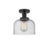 Bell 1 Light Steel 6.5 Inch Tall Semi Flush Mount by Innovations - 616-1F-G74