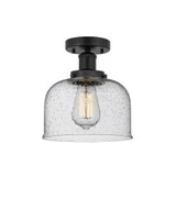Bell 1 Light Steel 6.5 Inch Tall Semi Flush Mount by Innovations - 616-1F-G74