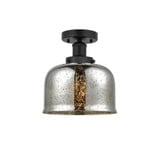 Bell 1 Light Brass 6.5 Inch Tall Semi Flush Mount by Innovations - 616-1F-G78