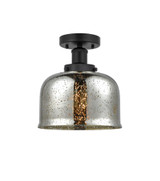 Bell 1 Light Brass 6.5 Inch Tall Semi Flush Mount by Innovations - 616-1F-G78