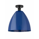 Plymouth Dome 1 Light 12 Inch Wide Steel Semi Flush Mount by Innovations - 616-1F-PLYM-12