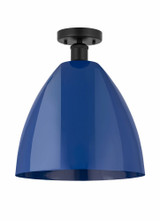 Plymouth Dome 1 Light 12 Inch Wide Steel Semi Flush Mount by Innovations - 616-1F-PLYM-12