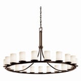 Fusion Dakota 21 Light Chandelier by Justice Design FSN-8716-10-OPAL