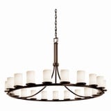 Fusion Dakota 21 Light Chandelier by Justice Design FSN-8716-10-OPAL - FSN-8716-10-OPAL