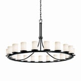 Fusion Dakota 21 Light Chandelier by Justice Design FSN-8716-10-OPAL - FSN-8716-10-OPAL