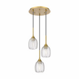 Berkshire 3 Light Cord Hung Pendant 24.5 Inch Tall by Innovations - 323-3P-G323-5
