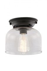 X-Large Bell 1 Light 12 Inch Wide Flush Mount by Innovations - 623-1F-G7L-12