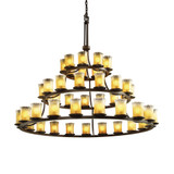 Veneto Luce Dakota 45 Light Oversized 3 Tier Chandelier by Justice Design - GLA-8714-16-GLDC
