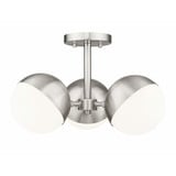 Realm Sphere 3 Light Semi Flush Mount 17.25 Inch Wide By Z-Lite - 7517-3SF