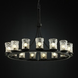 Veneto Luce Dakota 15 Light Oversized Chandelier by JD GLA-8715-16-AMBR - GLA-8715-16-AMBR