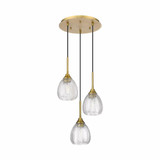 Berkshire 3 Light Cord Hung Pendant 22.5 Inch Tall by Innovations - 323-3P-G323-6
