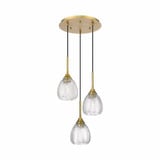 Berkshire 3 Light Cord Hung Pendant 22.5 Inch Tall by Innovations - 323-3P-G323-6