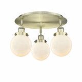 Beacon 3 Light 17.75 Inch Wide Flush Mount by Innovations - 916-3C-G20-6