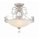 Ashton 3 Light 16.5 Inch Wide Semi Flush Mount by Crystorama - 5010