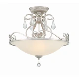 Ashton 3 Light 16.5 Inch Wide Semi Flush Mount by Crystorama - 5010