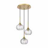 Berkshire 3 Light Cord Hung Pendant 21 Inch Tall by Innovations - 323-3P-G323-7