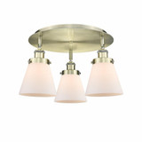 Cone 3 Light 18 Inch Wide Art Deco Flush Mount by Innovations - 916-3C-G6