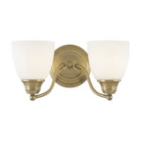 Somerville 2 Light Vanity Light 15.25 Inch Wide by Livex - 13672