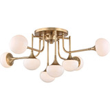 Fleming 8 Light 36.5 Inch Wide Semi Flush Mount by Hudson Valley - 4708