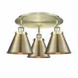 Ballston Urban 3 Light Steel 19.75 Inch Wide Flush Mount by Innovations - 916-3C-M13