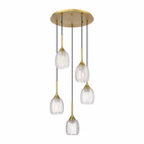 Berkshire 5 Light Cord Hung Pendant 24.5 Inch Tall by Innovations - 323-5P-G323-5