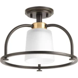 West Village 1 Light 13.5 Inch Wide Semi Flush Mount by Progress - P350032