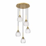 Berkshire 5 Light Cord Hung Pendant 22.5 Inch Tall by Innovations - 323-5P-G323-6