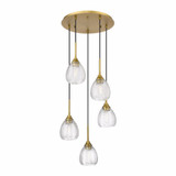 Berkshire 5 Light Cord Hung Pendant 22.5 Inch Tall by Innovations - 323-5P-G323-6