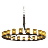 Veneto Luce Dakota 21 Light Oversized Chandelier by Justice Design - GLA-8716-16-AMBR