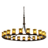 Veneto Luce Dakota 21 Light Oversized Chandelier by Justice Design - GLA-8716-16-AMBR